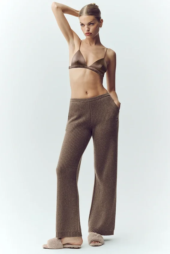 Kashmir High-Waist Northstar Straight Leg Pant – Alpine Cocoa Heather