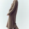Kashmir-kofta Northstar Long Cardigan – Alpine Cocoa Heather