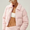 Kashmir Northstar Stickat Puffer – Frostad rosa