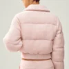 Kashmir Northstar Stickat Puffer – Frostad rosa