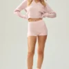 Kashmirshorts med High-Waist – Embrace – Frosted Pink