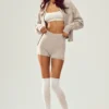 Kashmirshorts med High-Waist – Embrace – Oat Heather