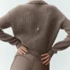 Kashmirtröja Northstar Polo – Alpine Cocoa Heather