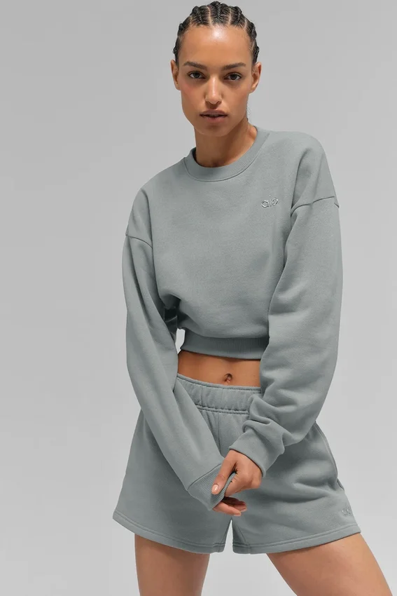 Kort Accolade-tröja med rund hals – Lunar Grey