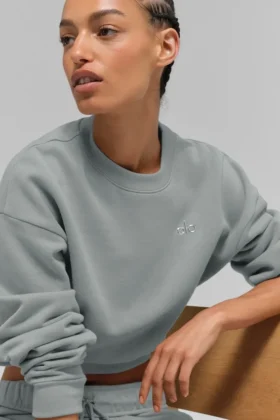 Kort Accolade-tröja med rund hals – Lunar Grey