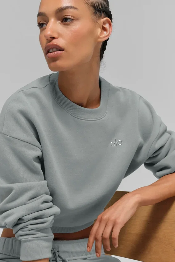 Kort Accolade-tröja med rund hals – Lunar Grey