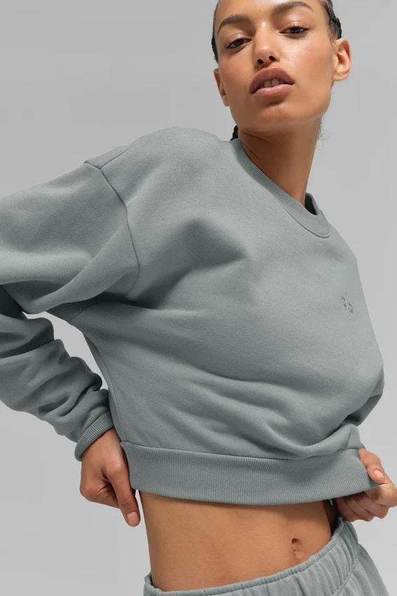 Kort Accolade-tröja med rund hals – Lunar Grey