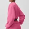 Kort Accolade-tröja med rund hals – Paradise Pink