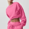 Kort Accolade-tröja med rund hals – Paradise Pink
