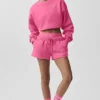 Kort Accolade-tröja med rund hals – Paradise Pink