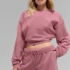 Kort Accolade-tröja med rund hals – Pink Wild Rose