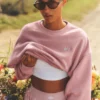 Kort Accolade-tröja med rund hals – Vintage Pink