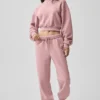 Kort Accolade-tröja med rund hals – Vintage Pink