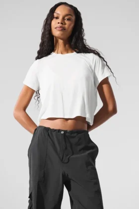 Kort All Day-shorts med kortärm – Vit
