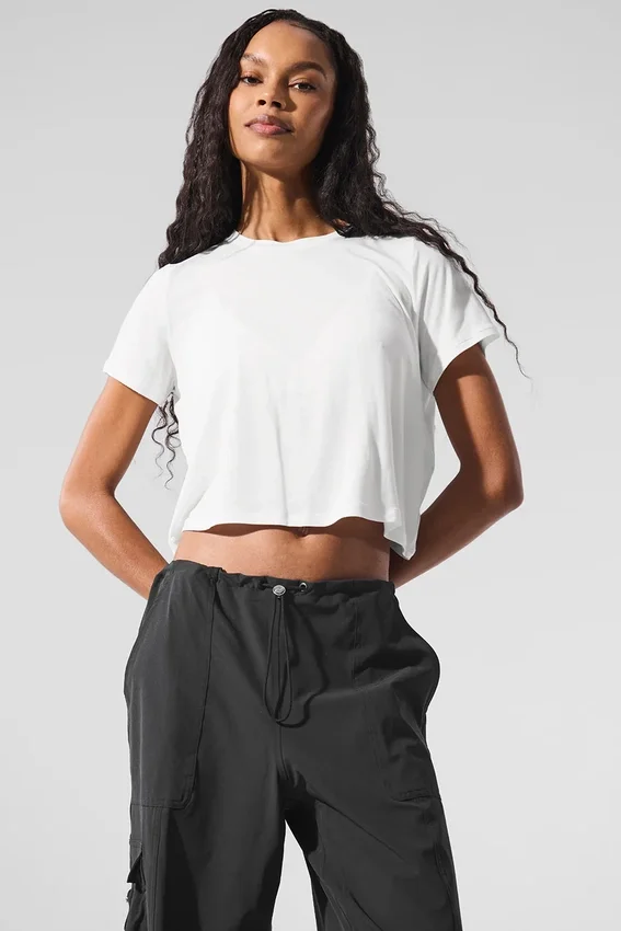Kort All Day-shorts med kortärm – Vit