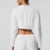 Kort Breezy-överdrag med hel dragkedja – White