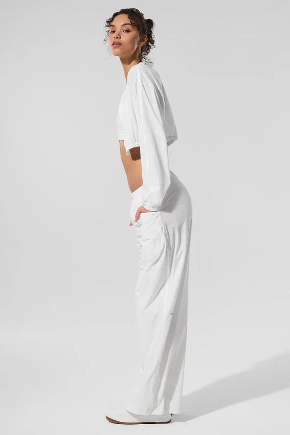 Kort Breezy-överdrag med hel dragkedja – White