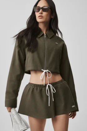 Kort Fan Favorite-jackor med hel dragkedja – Olive Tree