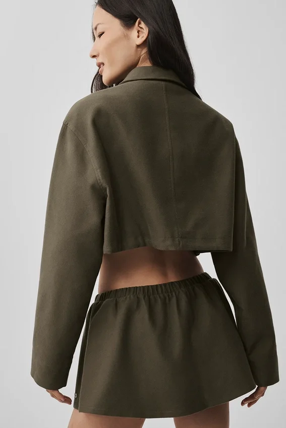 Kort Fan Favorite-jackor med hel dragkedja – Olive Tree