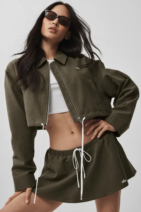 Kort Fan Favorite-jackor med hel dragkedja – Olive Tree