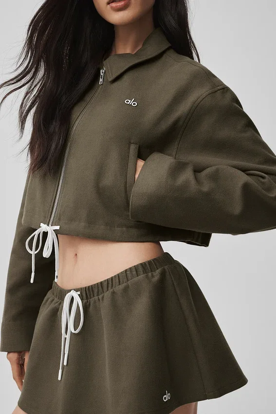 Kort Fan Favorite-jackor med hel dragkedja – Olive Tree
