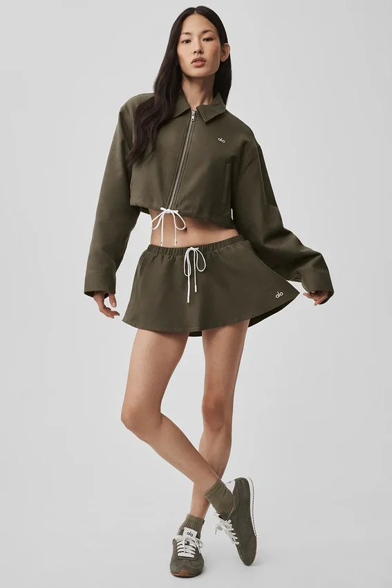 Kort Fan Favorite-jackor med hel dragkedja – Olive Tree