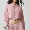 Kort Fan Favorite-jackor med hel dragkedja – Vintage Pink
