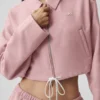 Kort Fan Favorite-jackor med hel dragkedja – Vintage Pink