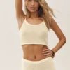 Kort linnen i siden och kashmir – Heat Wave – Sandy Beige