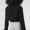 Kort Metro-trenchcoat i ull – svart