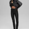 Kort Mountain Side-jackor i ribbad velour – svart