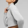 Kort Serenity-överdragströja – Athletic Heather Grey
