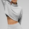 Kort Serenity-överdragströja – Athletic Heather Grey