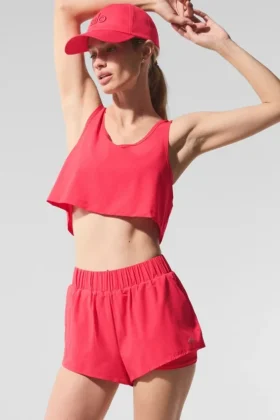 Kort Sport Star-linnen – Candy Red