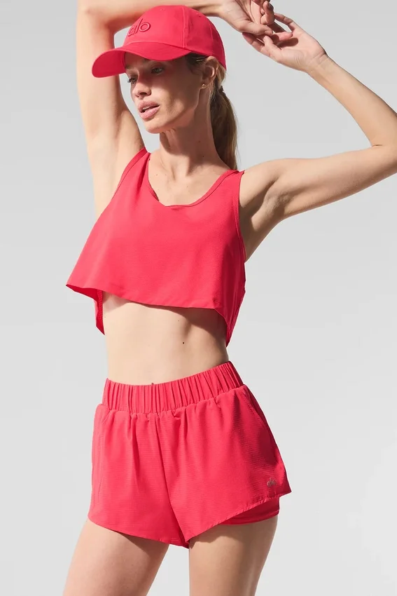 Kort Sport Star-linnen – Candy Red