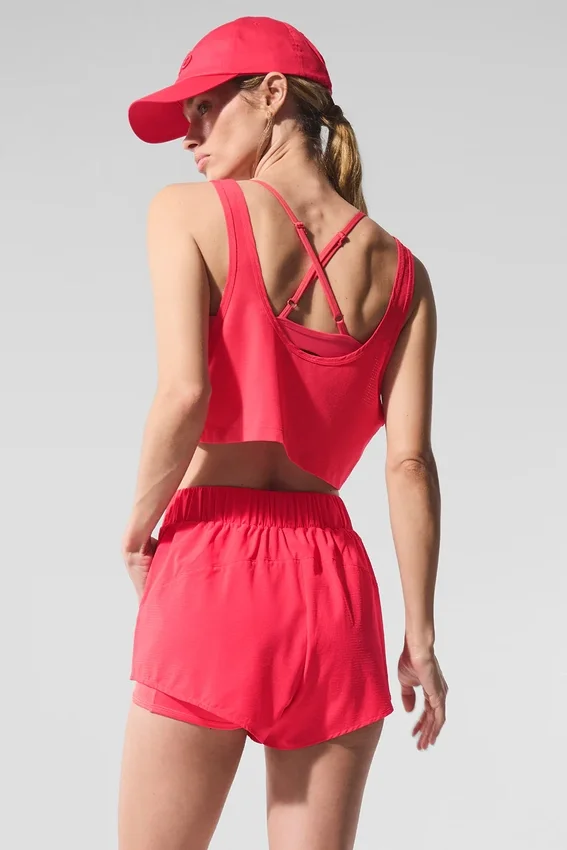 Kort Sport Star-linnen – Candy Red