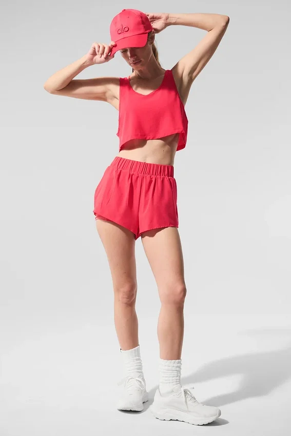 Kort Sport Star-linnen – Candy Red