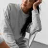 Kort Sway-tröja med rund hals – Athletic Heather Grey