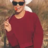 Kort Sway-tröja med rund hals – Summer Romance Red