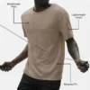 Kortärmad T-shirt i linnejersey – Gravel