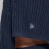 Kortärmad turtleneck med kabelstickning från Winter Bliss – Navy