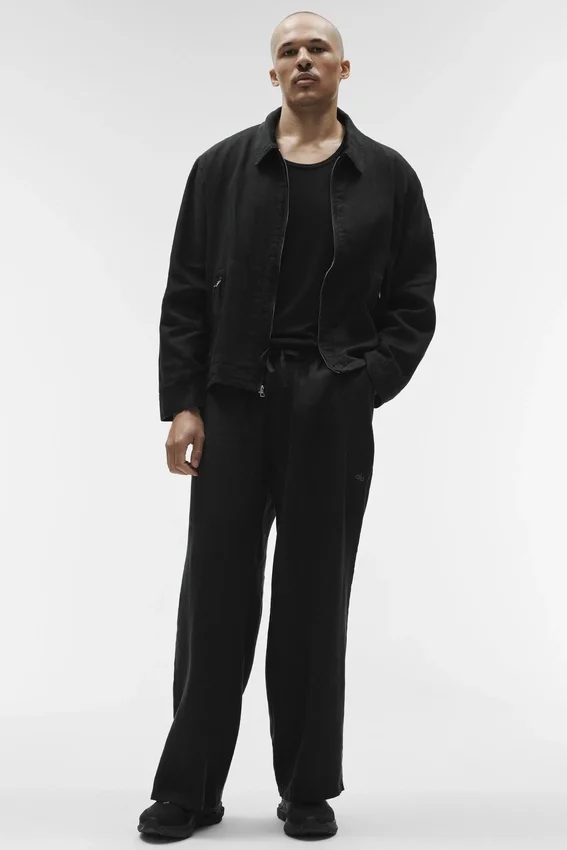 Linen Days Full Zip Jacket – Black