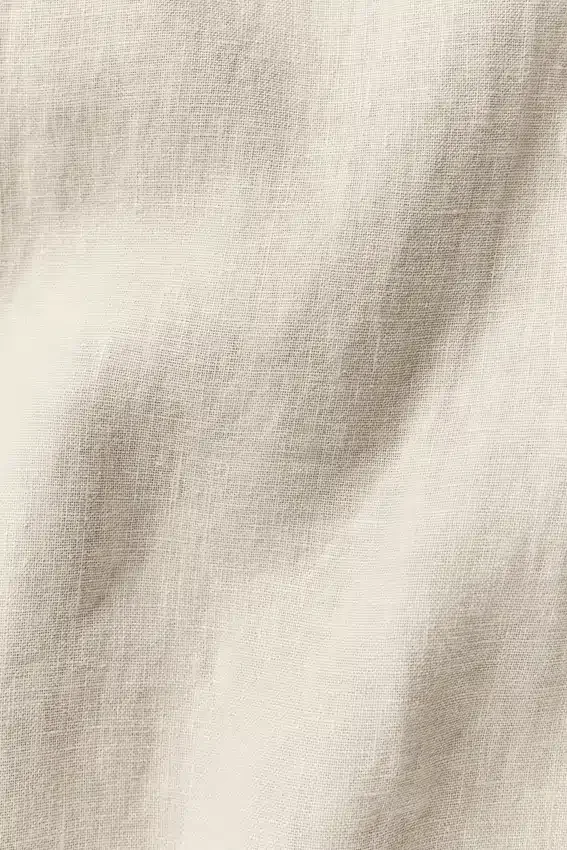 Linen Days kortärmad skjorta med knappar – benvit