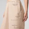 Linen Getaway Cargo Wide Leg Byxor – Macadamia