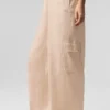 Linen Getaway Cargo Wide Leg Byxor – Macadamia
