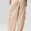 Linen Getaway Cargo Wide Leg Byxor – Macadamia