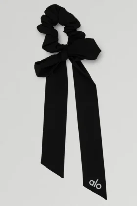 Love Knots Tie Scrunchie – Svart