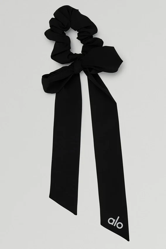 Love Knots Tie Scrunchie – Svart