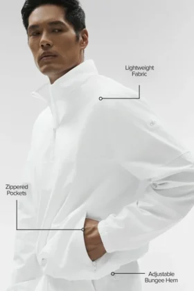 Lätt Takeaway-tröja i track-stil – White
