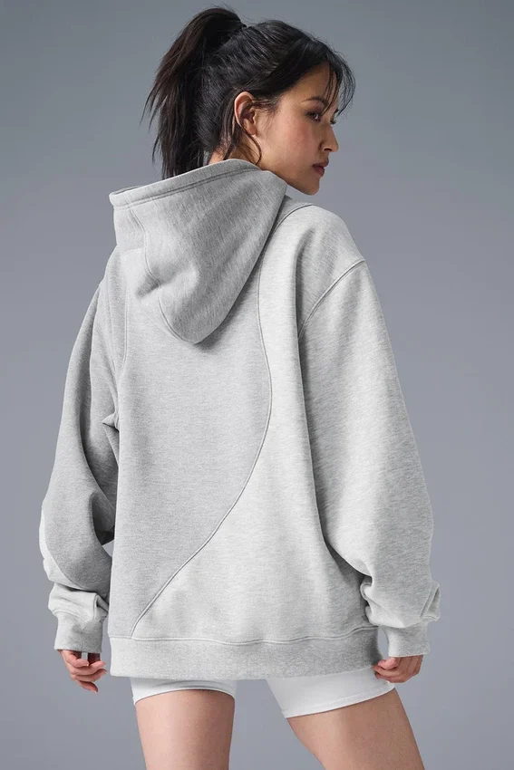 Make Waves-huvtröja – Athletic Heather Grey Tonal